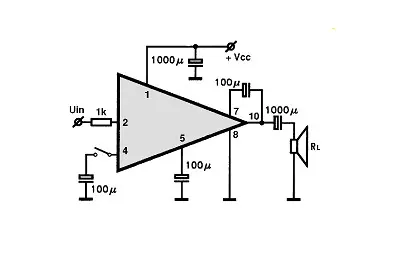 LA4422 I electronic component with associated schematic circuit diagram